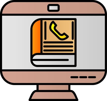 Contact Book Line Filled Gradient  Icon