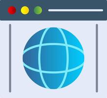Browser Flat Gradient  Icon vector