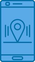 Location Filled Blue  Icon vector