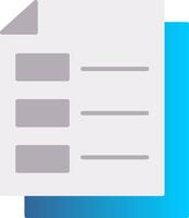 Document Flat Gradient  Icon vector