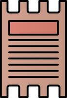 Ticket Line Filled Gradient  Icon vector