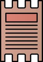 Ticket Line Filled Gradient  Icon vector