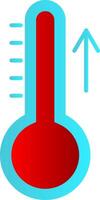 Rising Temperature Flat Gradient  Icon vector