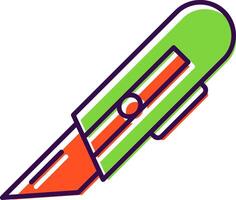 Utility Knife Filled  Icon vector