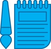 Sketchbook Filled Blue  Icon vector