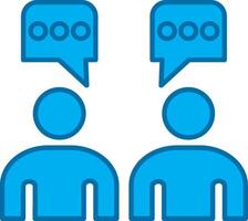 Talking Filled Blue  Icon vector
