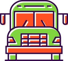 School Bus Filled  Icon vector