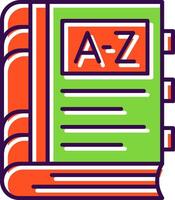 Dictionary Filled  Icon vector