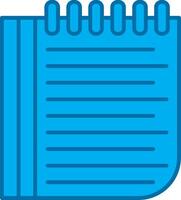 Notes Filled Blue  Icon vector