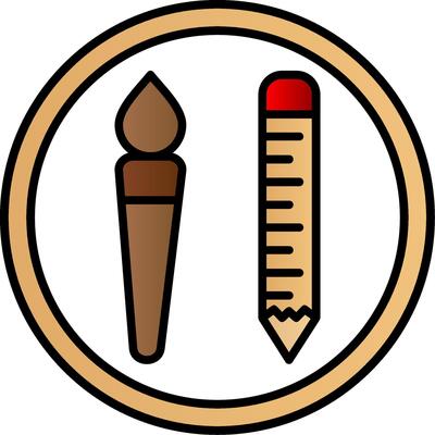 Edit Tools Line Filled Gradient  Icon