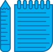 Note Filled Blue  Icon vector