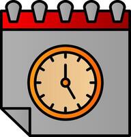 Calendar Line Filled Gradient  Icon vector
