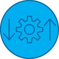 proceso lleno azul icono vector