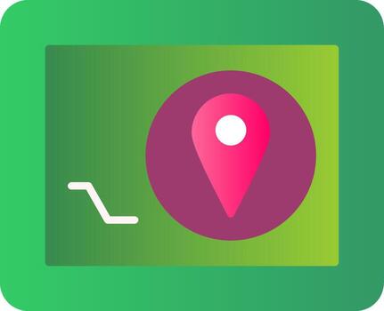 Navigator Device Flat Gradient  Icon vector