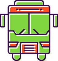 autobús lleno icono vector