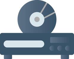 Dvd Player Flat Gradient  Icon vector