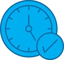 Time Management Filled Blue  Icon vector