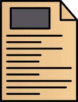 File Line Filled Gradient  Icon vector