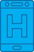 Hospital Filled Blue  Icon vector
