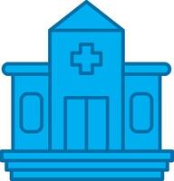 Hospital Filled Blue  Icon vector