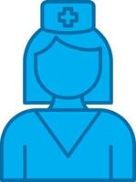 Nurse Filled Blue  Icon vector