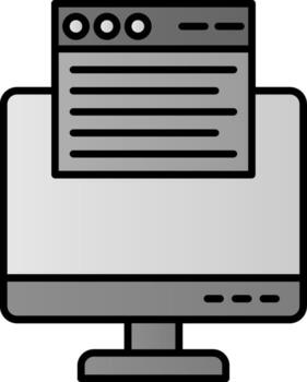 Browser Line Filled Gradient  Icon vector