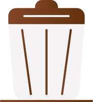 Trash Flat Gradient  Icon vector