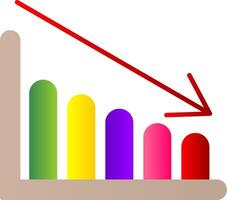 Chart Flat Gradient  Icon vector