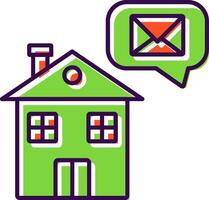 Home Message Filled  Icon vector