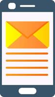 Email Flat Gradient  Icon vector