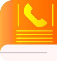 Contact Book Flat Gradient  Icon vector