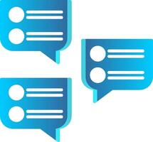 Chat Bubble Flat Gradient  Icon vector