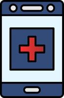 Health Line Filled Gradient  Icon vector