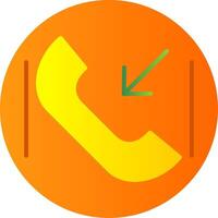 Incoming Call Flat Gradient  Icon vector