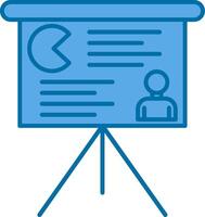 Presentation Filled Blue  Icon vector