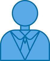 Manager Filled Blue  Icon vector