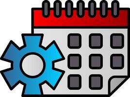 Calendar Line Filled Gradient  Icon vector