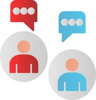 instante mensaje plano degradado icono vector