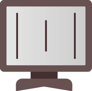 Monitor Flat Gradient  Icon vector