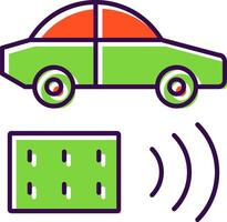 Remote Vehicle Filled  Icon vector