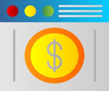 presupuesto plano degradado icono vector