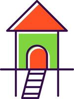 Hut Filled  Icon vector