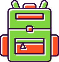 Backpack Filled  Icon vector