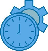 Time Management Filled Blue  Icon vector