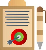 Planning Flat Gradient  Icon vector
