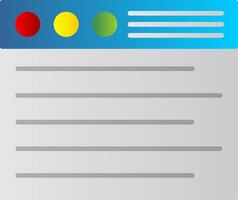 Browser Flat Gradient  Icon vector