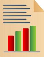 Report Flat Gradient  Icon vector