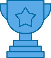 Trophy Filled Blue  Icon vector