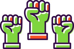 Protest Filled  Icon vector