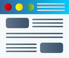 Process Flat Gradient  Icon vector